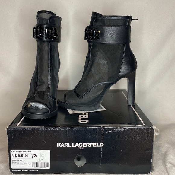 Karl Lagerfeld Shoes - NIB Karl Lagerfeld Paris Blayze Lug Sole Booties size 8.5